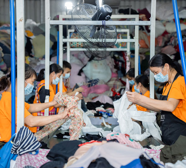 used clothing processing